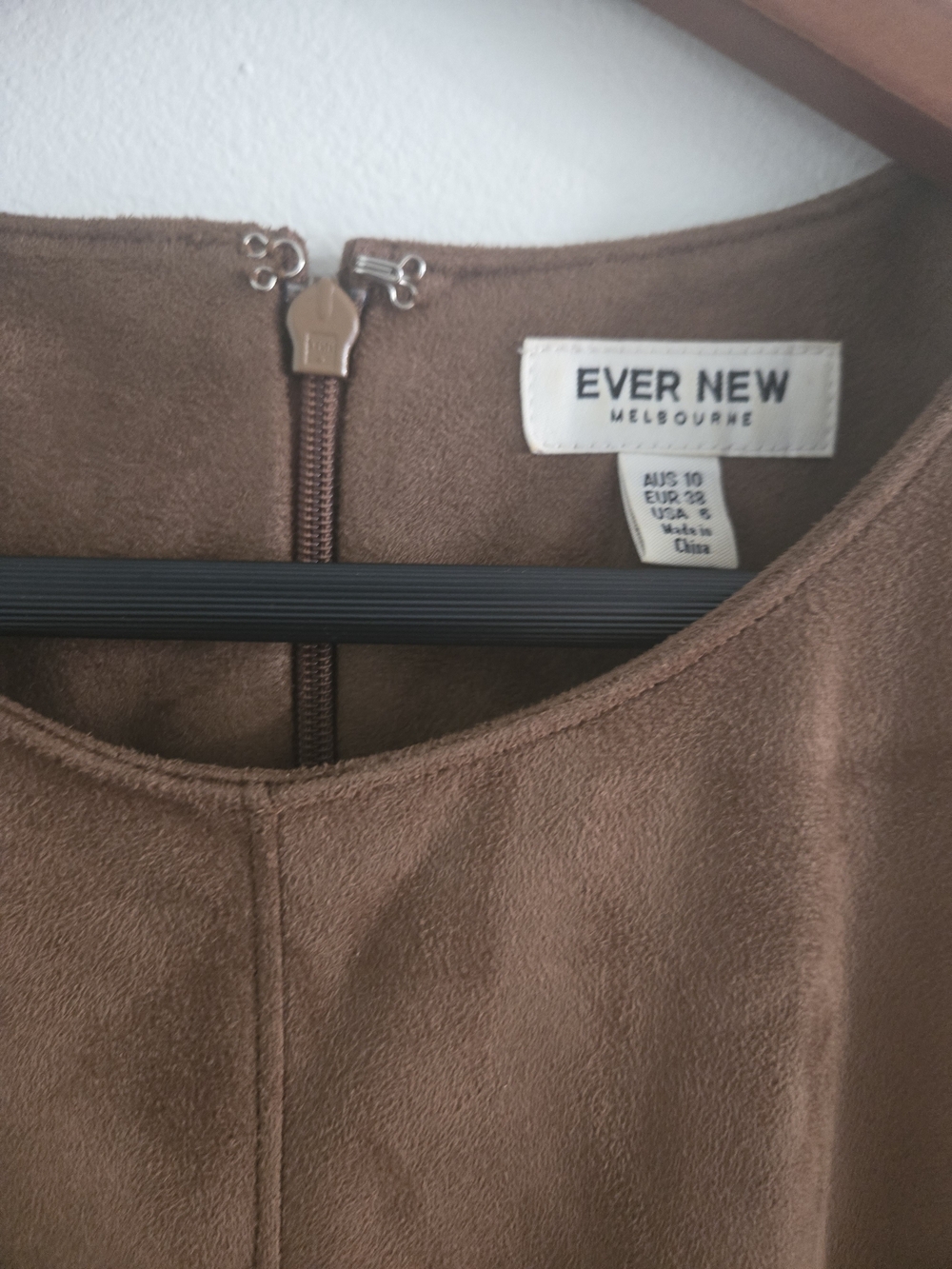 Ever New Brown Suede Mini Dress - Picture 3 of 7
